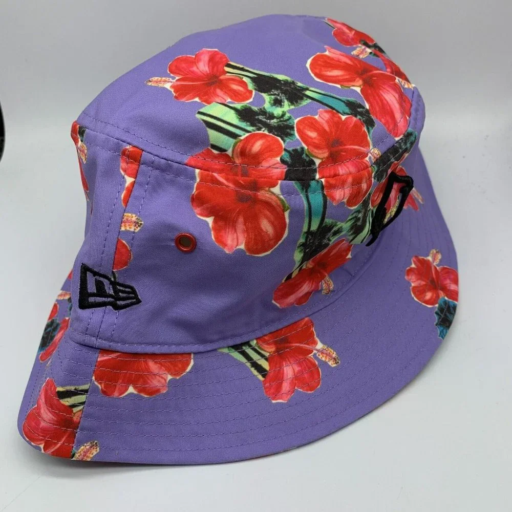 Hawaiian Floral Medium New Era Bucket Hat Cap‎
